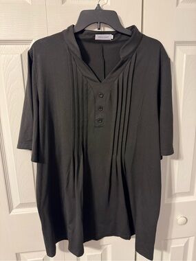 Hocosit Black Pleated Blouse